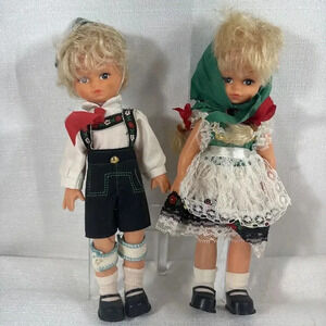 Sweetheart Dolls 10-11" Made in West Germany No box Vintage‎ Dirndl & Seppl